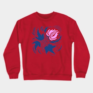 Flowers print, poster. Folk floral art. Canvas. Crewneck Sweatshirt